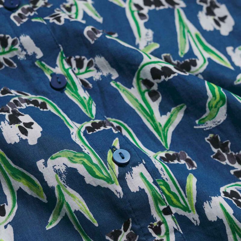 Seasalt Cornwall Rushmaker Shirt - Painty Bluebell Dark Voyage image number 3